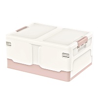 Ящик пластиковый складной белый, дно розовое, 480х360х240 мм в Мичуринске