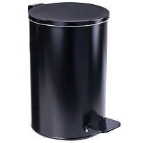 Ведро для мусора с педалью, усиленное, Титан, 10 л, черное, оцинкованная сталь в Мичуринске