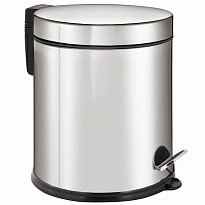 Ведро-контейнер для мусора урна с педалью LAIMA Classic Plus, 5 л, зеркальное в Мичуринске