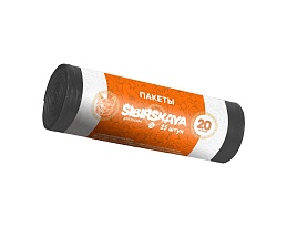 Мешки для мусора 20 л, черные, в рулоне 25 шт., ПНД, 6 мкм, 420х450 мм, SIBIRSKAYA, 101-001 S в Мичуринске