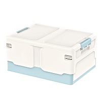 Ящик пластиковый складной белый, дно голубое, 480х360х240 мм в Мичуринске