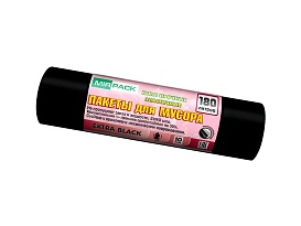 Мешки для мусора 180 л, ароматизированные, черные, в рулоне 10 шт., ПВД, 50 мкм, 1100х930 мм, EXTRA black, 18008301 в Мичуринске Мешки для мусора 180 л, ароматизированные, черные, в рулоне 10 шт., ПВД, 50 мкм, 1100х930 мм, EXTRA black, 18008301 в Мичуринске