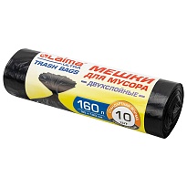 Мешки для мусора 160 л, черные, в рулоне 10 шт., ПВД, 30 мкм, 1200х900 мм, LAIMA ULTRA, 607694 в Мичуринске Мешки для мусора 160 л, черные, в рулоне 10 шт., ПВД, 30 мкм, 1200х900 мм, LAIMA ULTRA, 607694 в Мичуринске