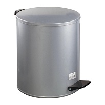 Ведро для мусора с педалью, усиленное, Титан, 15 л, серое, оцинкованная сталь в Мичуринске