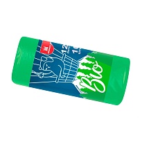 Мешки для мусора 120 л, биоразлагаемые, зеленые, рулон 10 шт., ПНД, 16 мкм, 1100х700 мм, БИО, МБ2158 (МНБ 120-10ж) в Мичуринске