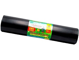 Мешки для мусора 280 л, ароматизированные, черные, в рулоне 10 шт., ПВД 110 мкм, 1400х930 мм, Добрыня, Dob28010black в Мичуринске