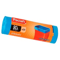 Мешки для мусора 80 л, синие, в рулоне 20 шт., ПНД, 12 мкм, 900х700 мм, PACLAN Classic, 606335 в Мичуринске