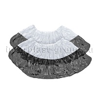 Бахилы бело-черные 1000 шт (500 пар), 48 мкм, двойная подошва, с одной резинкой, Эконом+ в Мичуринске Бахилы бело-черные 1000 шт (500 пар), 48 мкм, двойная подошва, с одной резинкой, Эконом+ в Мичуринске