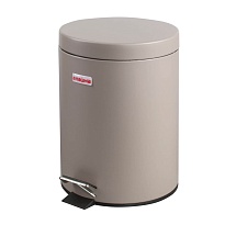 Ведро-контейнер для мусора (урна) с педалью LAIMA Classic, 5 л, серое, матовое, металл, со съемным внутренним ведром в Мичуринске