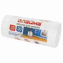 Мешки для мусора 35 л, белые, в рулоне 30 шт., ПНД, 6 мкм, 550х480 мм, LAIMA, 605538 в Мичуринске Мешки для мусора 35 л, белые, в рулоне 30 шт., ПНД, 6 мкм, 550х480 мм, LAIMA, 605538 в Мичуринске